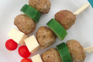 turkey meatballs skewers